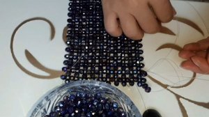 сумка из хрустальных бусин с фермуаром