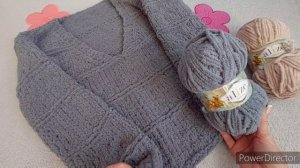 ПУЛОВЕР ИЗ ПРЯЖИ  SOFTY PLUS  / НОВЫЙ МАСТЕР КЛАСС