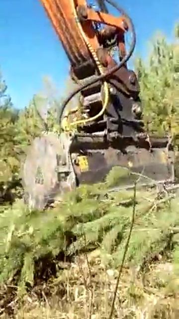 Работа мульчера на экскаваторе Doosan Solar 225 смотреть онлайн