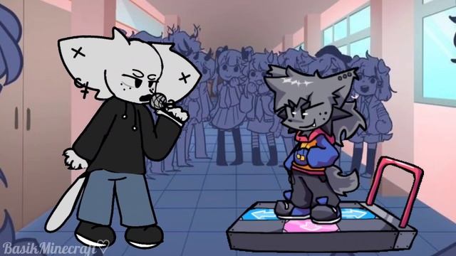 ЕСЛИ БЫ БАСИК БЫЛ В FNF..(короткая анимация) | flipaclip fnf animation | BasikMinecraft♡