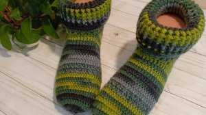 Следки - носки крючком . Подробный мк .