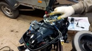 Установка генераторной катушки на ПЛМ Suzuki dt 9.9-15