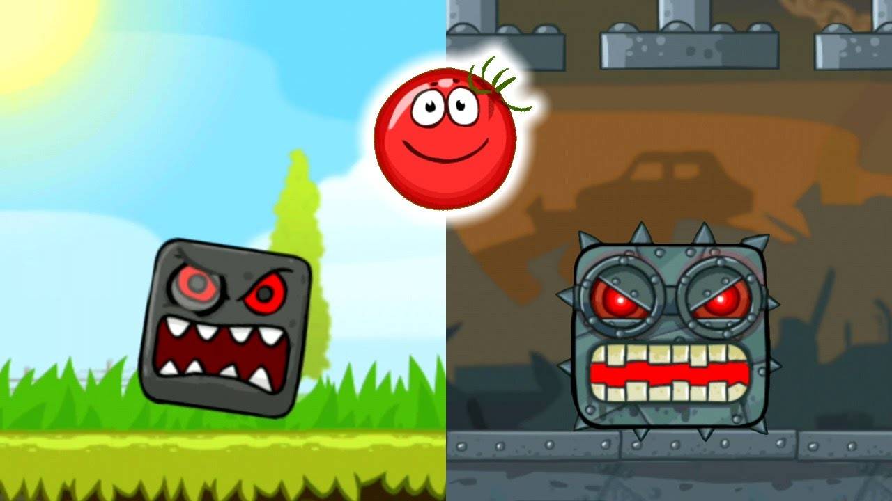 Томатный Красный Шар против двух Боссов в игре Red Ball 4 смотреть онлайн