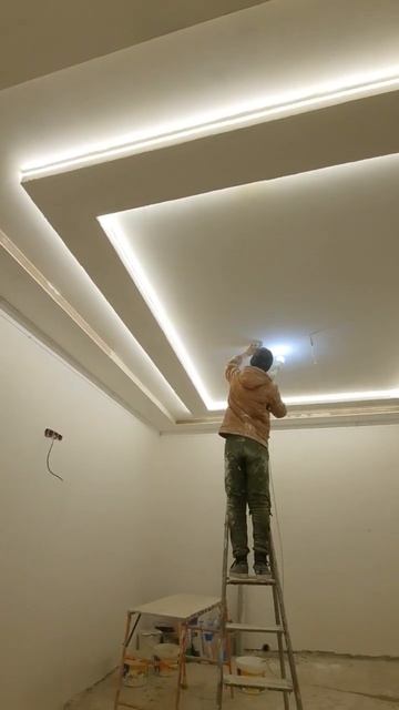 Подготовка потолок гипсакартона процесс работы #respekt смотреть онлайн