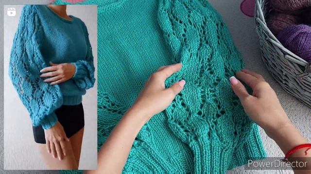 ДЖЕМПЕР С АЖУРНЫМИ РУКАВАМИ смотреть онлайн