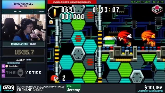 [RU] Sonic Advance 2 от Kirbymastah за 28:03 - Awesome Games Done Quick 2023 смотреть онлайн