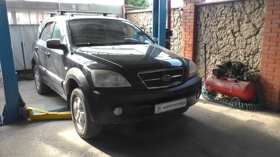 Замена подшипника передней правой ступицы на Киа Соренто 2005  Kia Sorento 2,5  1часть