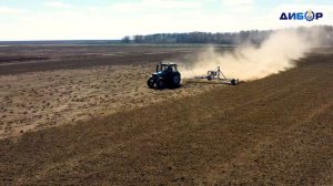 Работа цепной бороны БЦД-12 по стерне и после многолетн