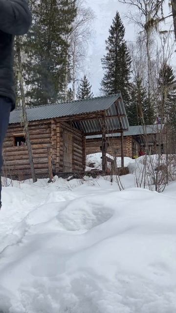 Баня в горах зимой #shorts смотреть онлайн