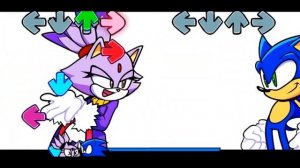 Блэйз против Соника! Соник Раш ФНФ МОД!