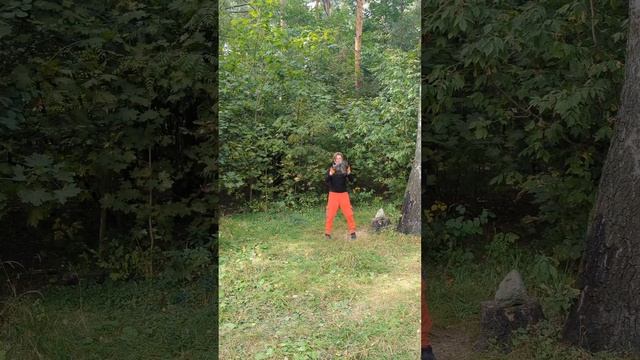 Тренировка с камнями на природе