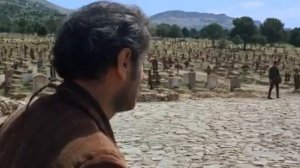 Сцена тройной дуэли из фильма "Хороший, плохой, злой" 1966 г. Клинт Иствуд.