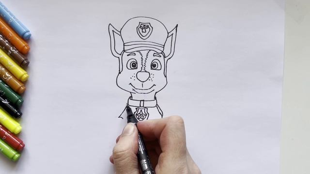 Як намалювати Гонщика ? Щенячий патруль. How to draw a Chase ( Чейза) ?Paw Patrol. смотреть онлайн
