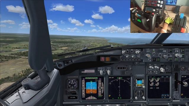 Взлет и полет по кругу на самолёте boeing 737. смотреть онлайн
