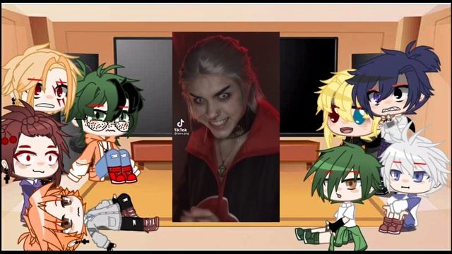 реакция разных аниме персонажей на... [naruto] [bnha,hxh,naruto, Haikyuu] MY AU 👺👺