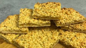 Тертый пирог к чаю! Просто и ОЧЕНЬ вкусно. Самый Удачный Песочный Пирог с джемом! Венское печенье