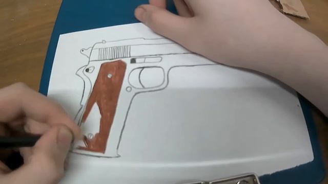 Im Drawing: Colt M1911 #Colt #ColtM1911 #Gun #Кольт #КольтМ1911 #Оружие #Пистолет #Арт #Рисунок #Ar