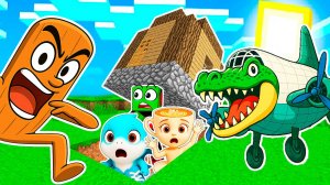 ПРЯЧУСЬ ПОД ДОМОМ с БЕЙБИ АКУЛЁНКОМ и БЕЙБИ БАЛЕРИНОЙ от ЗЛЫХ БРЕЙНРОТ ЖИВОТНЫХ МЕМ в МАЙНКРАФТ