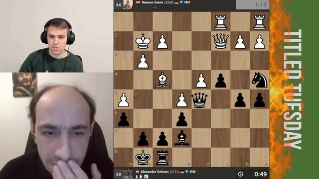 ОЙ, ИДИОТ! // GM RASMUS SVANE vs IM ШУРА ГЕЛЬМАН #chess #шахматы #schach смотреть онлайн