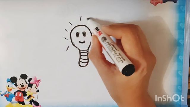 Bolalar Uchun Lampochka Chizish /Рисуем лампочку для детей/Draw A Light Bulb