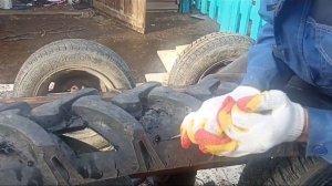 Гусеница из шины Т 25