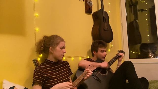 Fly Me To The Moon на гитаре и укулеле. #кавер #guitar #music #дуэт #ukulele #franksinatra