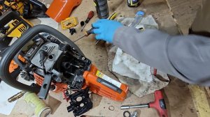 Husqvarna 130 carburator cleaning and setting. Почивстване И Настройка на к