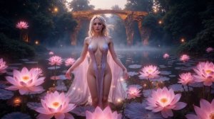 ✨ Celestial Goddess in 4K - Fantasy Meditation Soundscape 🌸 Floating Temples & Starlit Waterfal