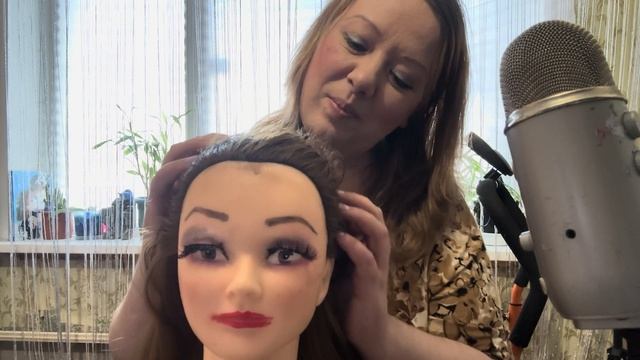 Асмр массаж головы 💜трогаю волосы💜расчешу мурашечн