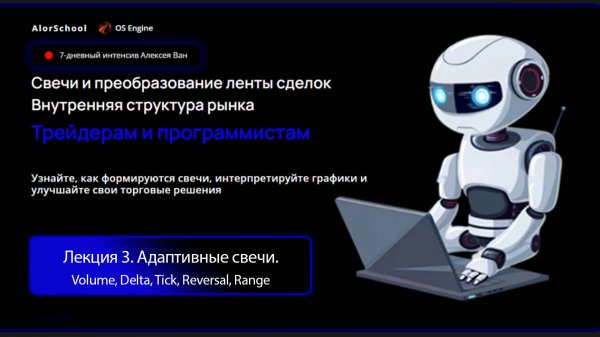 Лекция 3. Адаптивные свечи. Volume, Delta, Tick, Reversal, Range.