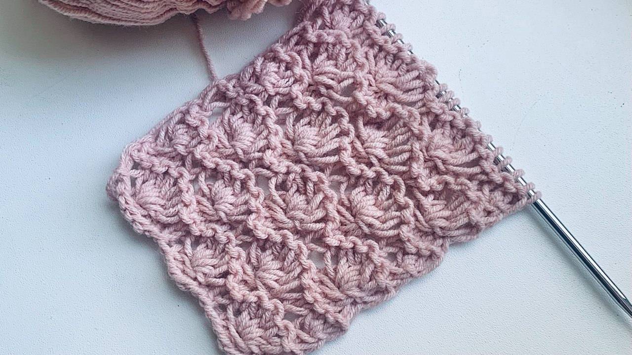 Ажурный летний Потрясающий🔥! узор "Цветочки" спицами смотреть онлайн