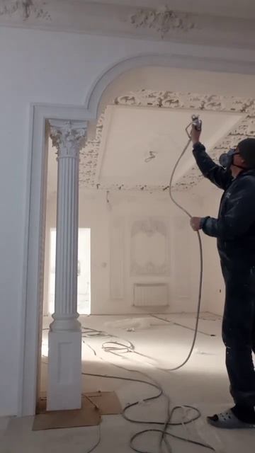 #shorts покраска лепнины#шпаклевка