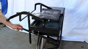 Мангал с регулировкой жаровни и механизмом переворот?
