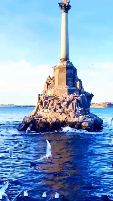 ПАМЯТНИК ЗАТОПЛЕННЫМ КОРАБЛЯМ. СЕВАСТОПОЛЬ. #крым #сев смотреть онлайн