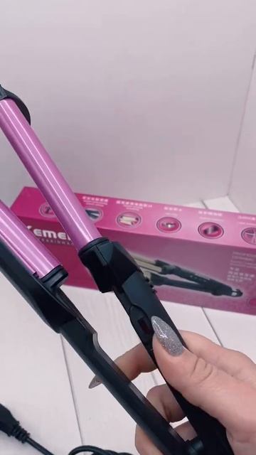 Тройная Плойка с керамическим покрытием Kemei km-2022 смотреть онлайн