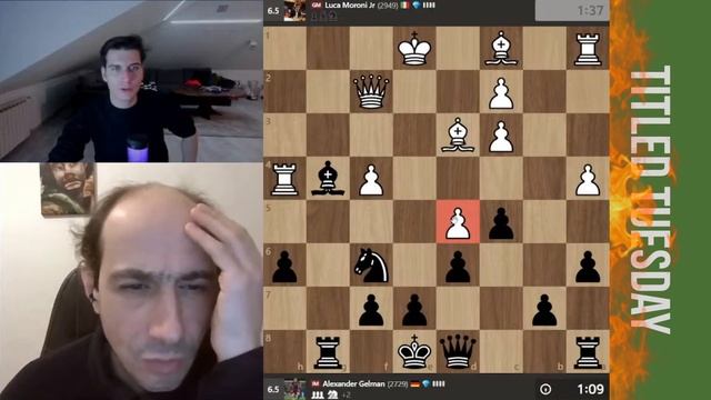 ХОЧЕТ МЕНЯ ПРИБИТЬ! // GM ЛУКА МОРОНИ vs IM ШУРА ГЕЛЬМАН #chess #шахматы #titledtuesday смотреть онлайн