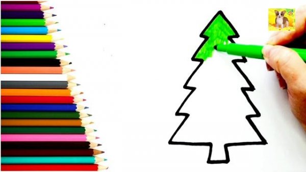 Как нарисовать Елку/Просто рисовать Елку#милыерисунки