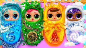 Ребёнок — огонь, вода, воздух и земля! 10 идей для кукол ЛОЛ