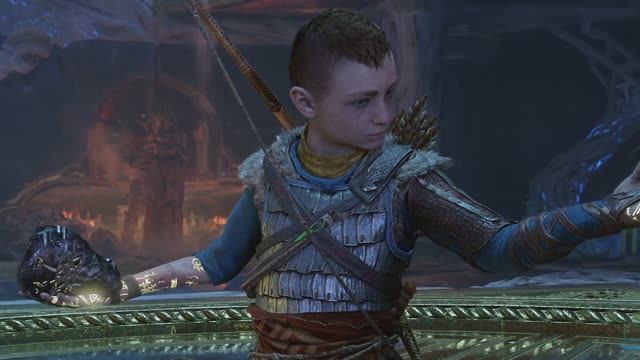 God of war. Часть 15. Храм Тюра. Артрей мочит Моди. У сына сдвиг по фазе