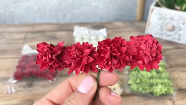 бутоньерка хризантема бумажная (20шт) смотреть онлайн