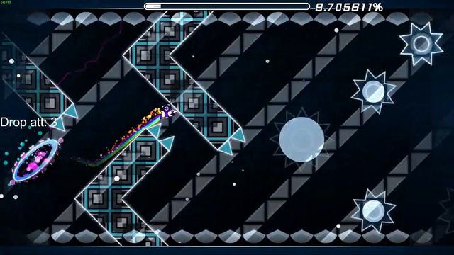 Sonic Wave 71% Geometry Dash прохождение