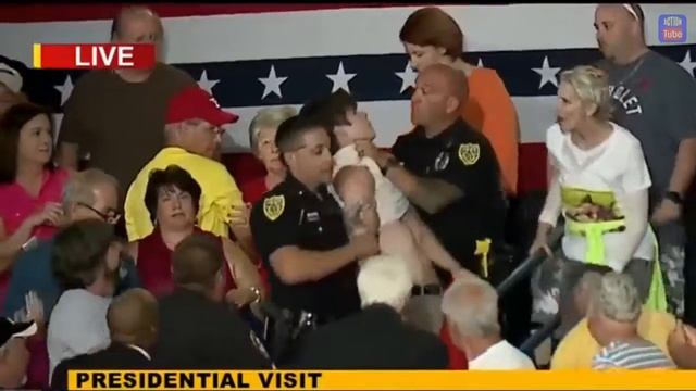 ФЛАГ СССР и Трамп - публичный беспредел полиции против детей!! смотреть онлайн