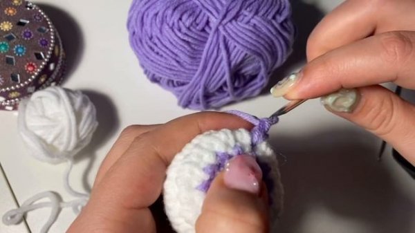 МЕДУЗА из пряжи ✧ ೃ༄ вязанная медуза крючком / туториал