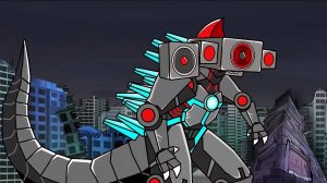 СПИКЕР МЕХА ГОДЗИЛЛА против БОГА ТИТАНА Скибиди Туалет, Анимация Мультик