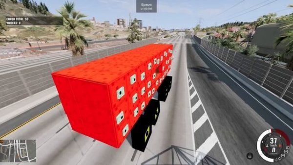 КАКОЙ ПОЕЗД ПОЖИРАТЕЛЬ РАЗДАВИТ БОЛЬШЕ МАШИН? Испытания для машин в Beamng drive. Гоша и Чич.