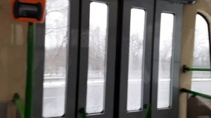 Полная поездка на трамвае Каштан маршут 1 борт 550