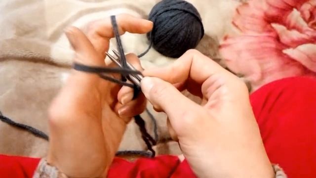 Как набирать петли начального ряда из двух нитей. смотреть онлайн