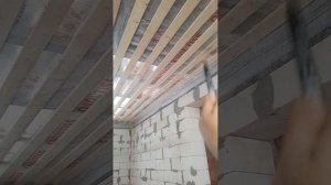 Черновой потолок для Пенобетона Д200 в виде утеплителя!