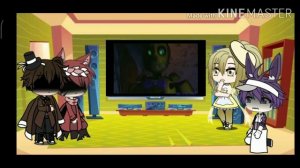 Реакция Фнаф 1 на "I am the purple guy" (Da Games) ||часть 2||