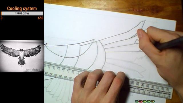 [RUS/ENG] рисую ястреба GRAFICS #anime #drawing #sketch #illustration #painting #inktober